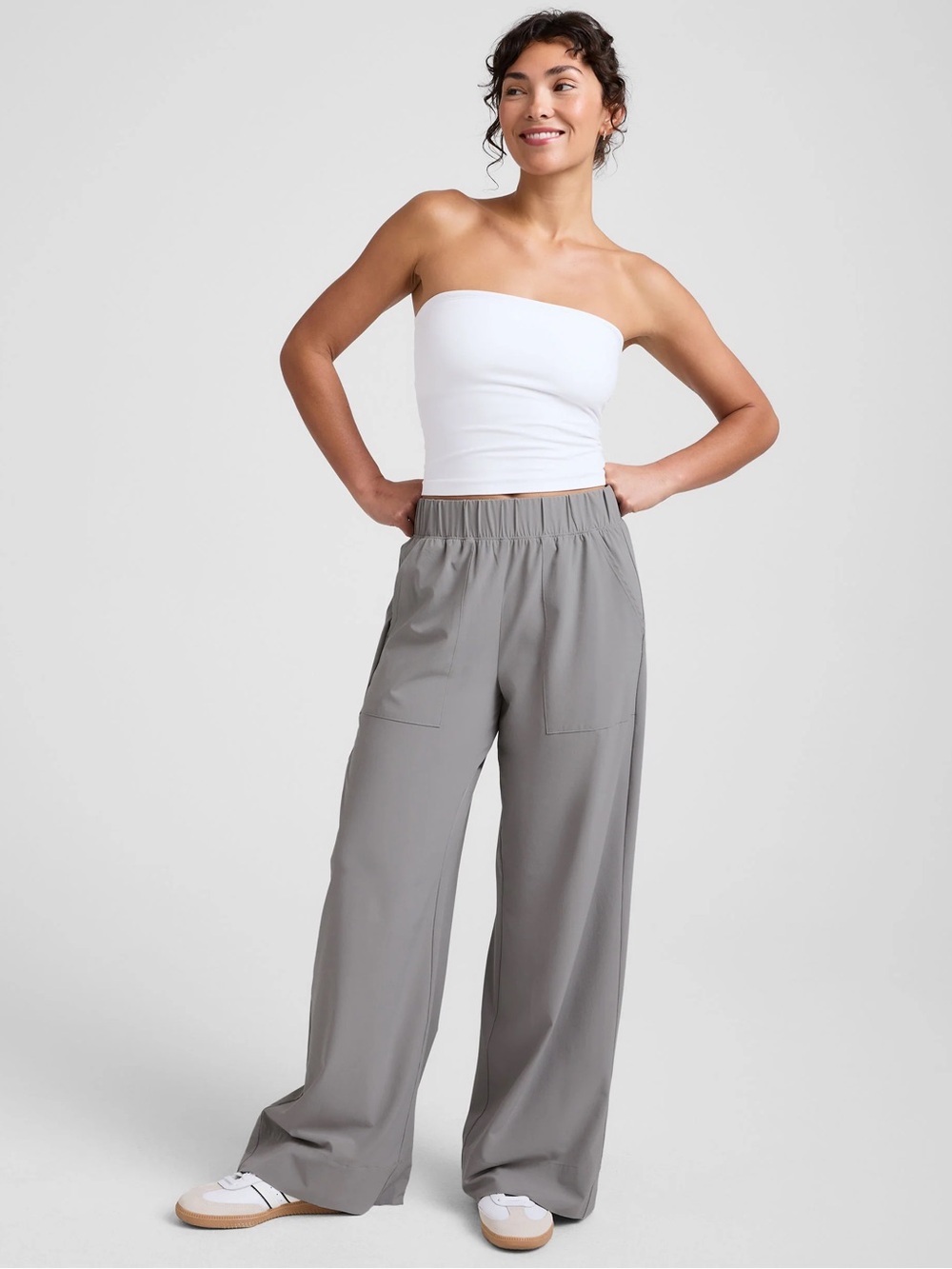 Beyond Yoga Easy Wide Leg Pant in Mist Color Size XS Style#NN1263